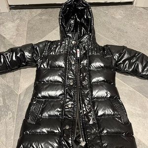 Appaman girls winter puffer. Shiny black.